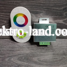  Контроллер для RGB ленты RF радио 12 Вольт  18А сенсорный пульт белый AVT